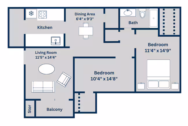 Plan D 1402 floor plan